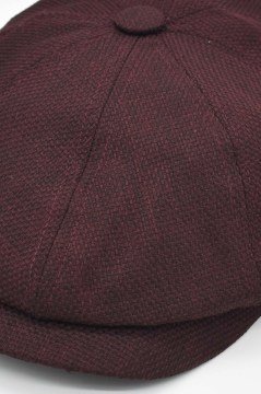 Erkek 8 Parça Keten Kasket - Bordo