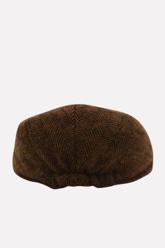 Erkek Şapka Kışlık Trend Flat Cap Yün Kasket Camel