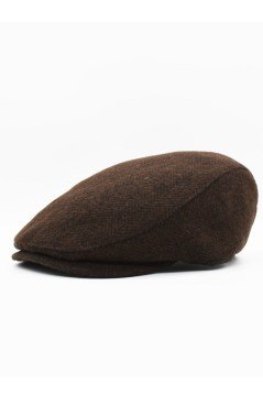 Erkek Şapka Kışlık Trend Flat Cap Yün Kasket Kahve