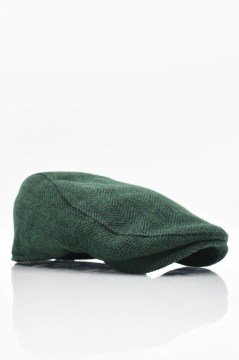 Erkek Yün Şapka Heritage Kışlık Kasket Flat Cap-Yeşil