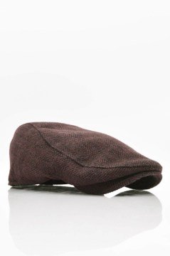 Erkek Yün Şapka Heritage Kışlık Kasket Flat Cap-Koyu Kahve