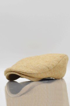 Erkek Yün Şapka Heritage Kışlık Kasket Flat Cap-Camel