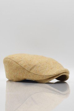 Erkek Yün Şapka Heritage Kışlık Kasket Flat Cap-Camel