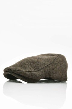 Erkek Yün Şapka Heritage Kışlık Kasket Flat Cap-Açık Kahve