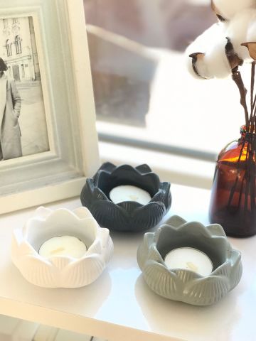 Dekoratif Mumluk 3'lü Set Lotus Çiçeği