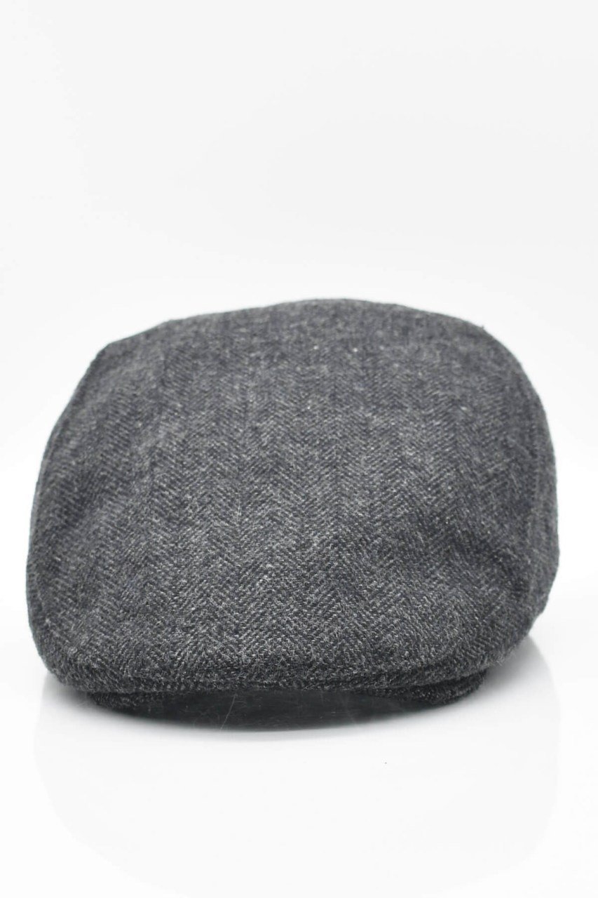 Erkek Kasket Balıksırtı Kışlık Flat Cap Yün Kasket