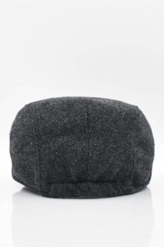 Erkek Kasket Balıksırtı Kışlık Flat Cap Yün Kasket