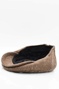 Erkek Yün Şapka Heritage Kışlık Kasket Flat Cap-Vizon