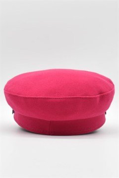 Kadın Denizci Stili Pembe Kasket Şapka