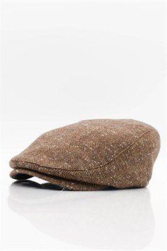 Erkek Yün Şapka Heritage Kışlık Kasket Flat Cap-Vizon
