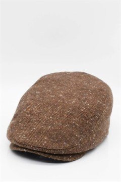 Erkek Yün Şapka Heritage Kışlık Kasket Flat Cap-Vizon