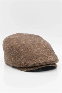 Erkek Yün Şapka Heritage Kışlık Kasket Flat Cap-Vizon