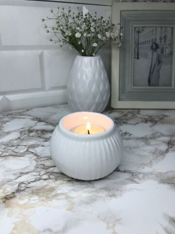Tealight Mumluk Dekoratif Tealight Mumluk Beyaz