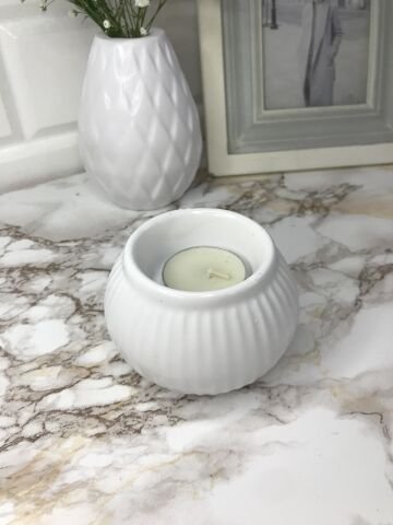 Tealight Mumluk Dekoratif Tealight Mumluk Beyaz