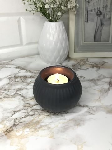 Tealight Mumluk Dekoratif Tealight Mumluk Antrasit