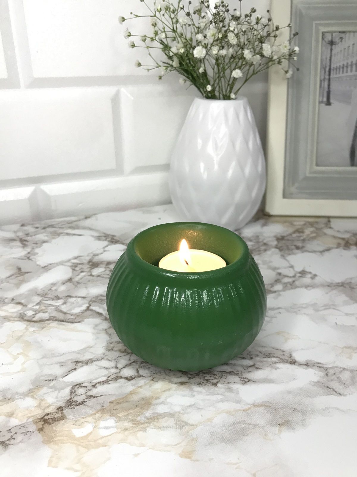 Tealight Mumluk Dekoratif Tealight Mumluk Yeşil