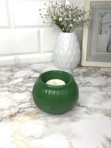 Tealight Mumluk Dekoratif Tealight Mumluk Yeşil