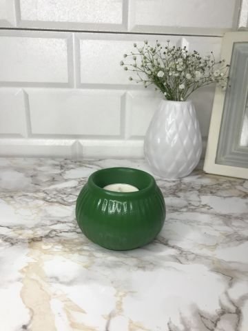 Tealight Mumluk Dekoratif Tealight Mumluk Yeşil