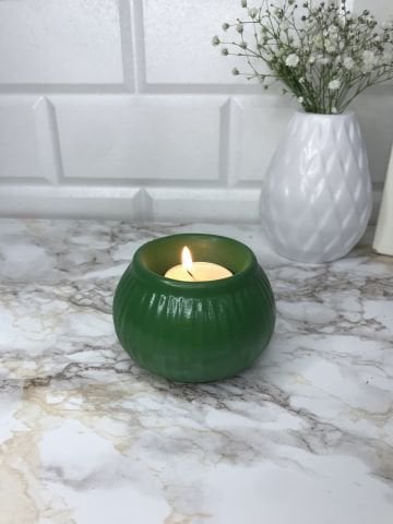 Tealight Mumluk Dekoratif Tealight Mumluk Yeşil