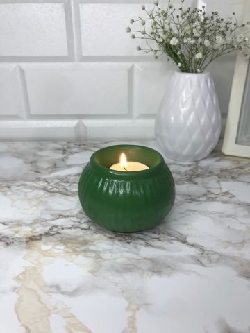 Tealight Mumluk Dekoratif Tealight Mumluk Yeşil