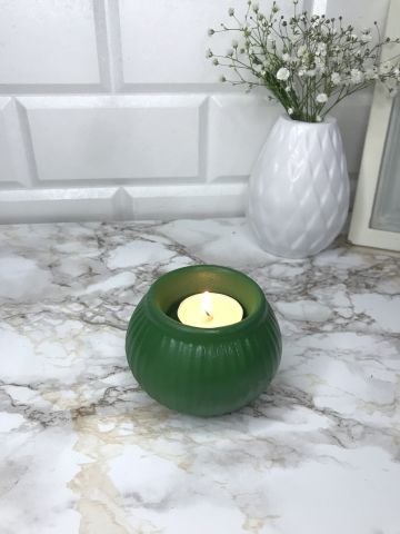 Tealight Mumluk Dekoratif Tealight Mumluk Yeşil