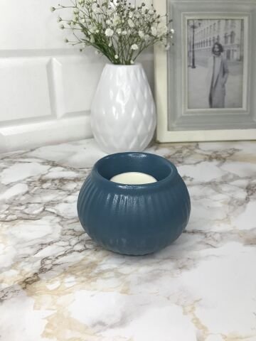 Tealight Mumluk Dekoratif Tealight Mumluk Petrol Mavi