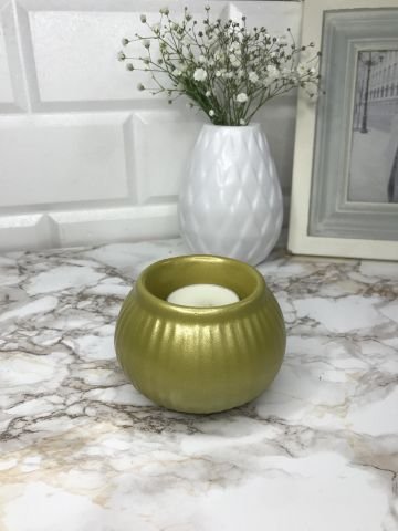 Tealight Mumluk Dekoratif Tealight Mumluk Gold