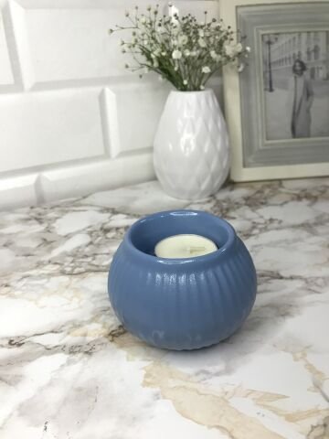 Tealight Mumluk Dekoratif Tealight Mumluk İndigo Mavi