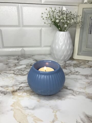 Tealight Mumluk Dekoratif Tealight Mumluk İndigo Mavi