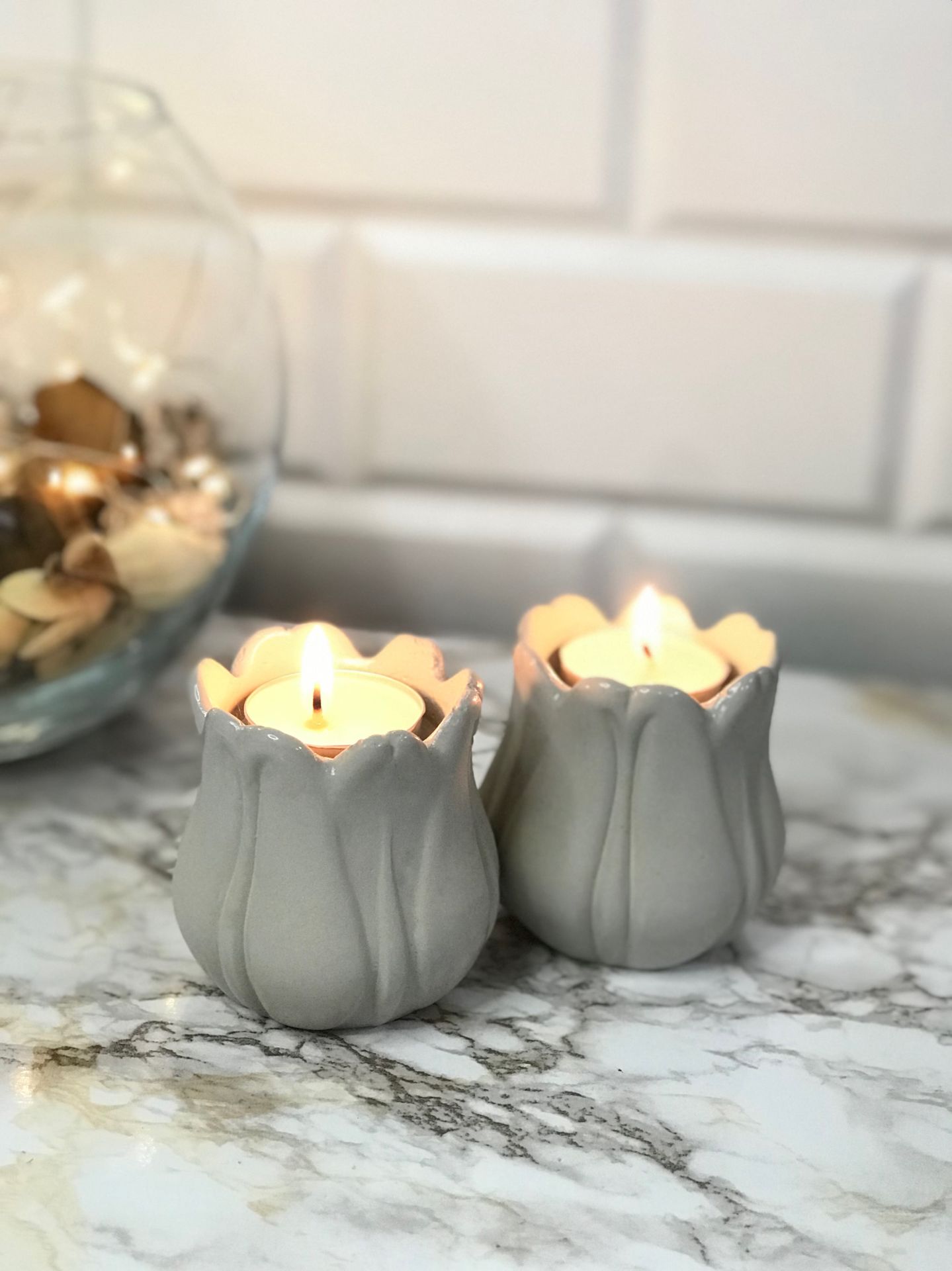 Tealight Mumluk Dekoratif Tealight Mumluk Bej