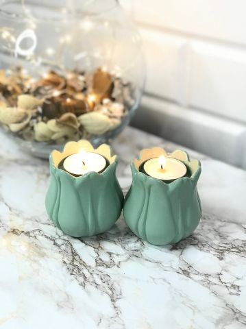 Tealight Mumluk Dekoratif Tealight Mumluk Mint