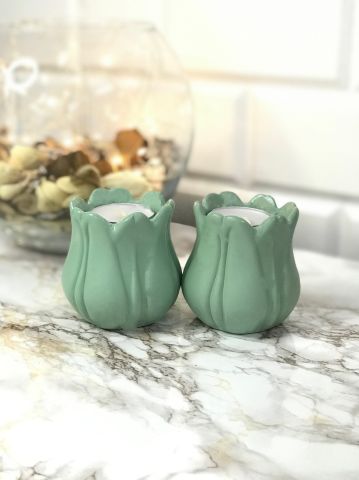 Tealight Mumluk Dekoratif Tealight Mumluk Mint