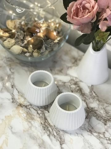 Tealight Mumluk Dekoratif Tealight Mumluk Beyaz