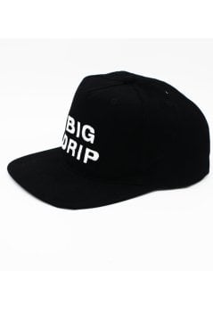 Unisex Hiphop Şapka Siyah Nakışlı Pamuk Big Drip