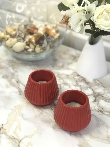 Tealight Mumluk Dekoratif Tealight Mumluk Kırmızı