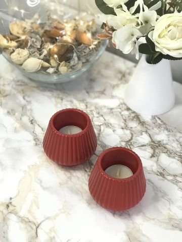 Tealight Mumluk Dekoratif Tealight Mumluk Kırmızı