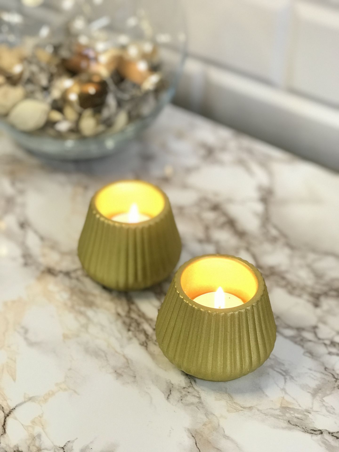 Tealight Mumluk Dekoratif Tealight Mumluk Gold