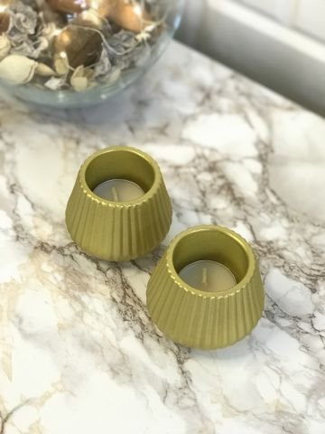Tealight Mumluk Dekoratif Tealight Mumluk Gold