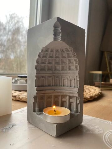 Mimari Mumluk 3 Boyutlu Katedral ve Mihrap Hediyelik Gri