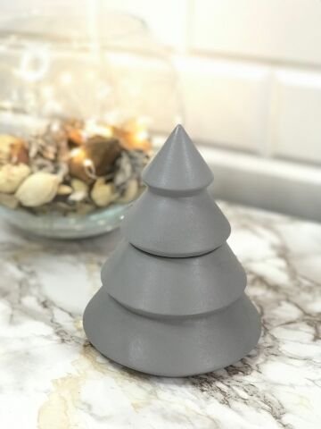 Dekoratif Yılbaşı Mumluk Tealight Mumluk Obje Biblo 2 Parça Gri