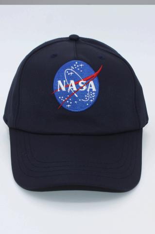 Nasa Desenli Şapka Lacivert Nakışlı Kep Lacivert Şapka Pamuklu