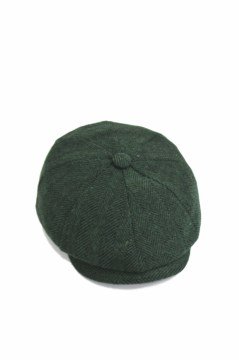 Balıksırtı Desen 8 Parça Kasket Yeşil