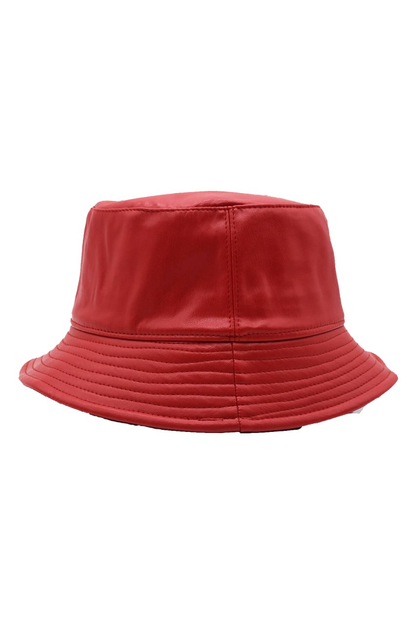 Kadın Suni Deri Kışlık Bucket Balıkçı Şapka