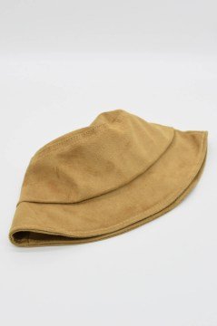 Kadın Camel Kadife Bucket Şapka