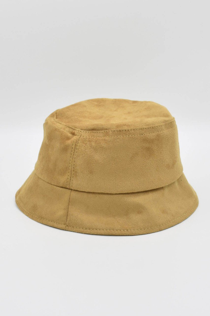 Kadın Camel Kadife Bucket Şapka