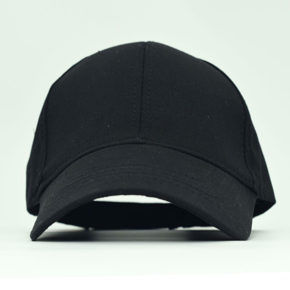 Unisex Ayarlanabilir Siyah Spor Basic Şapka
