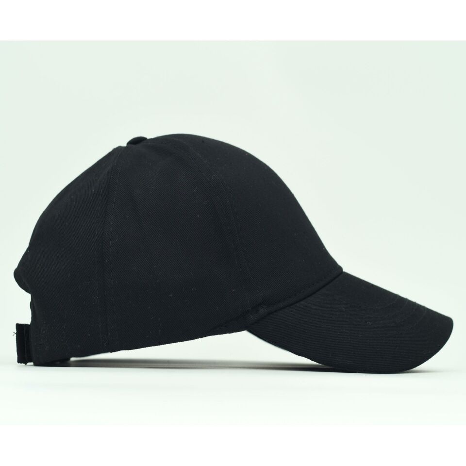Unisex Ayarlanabilir Siyah Spor Basic Şapka