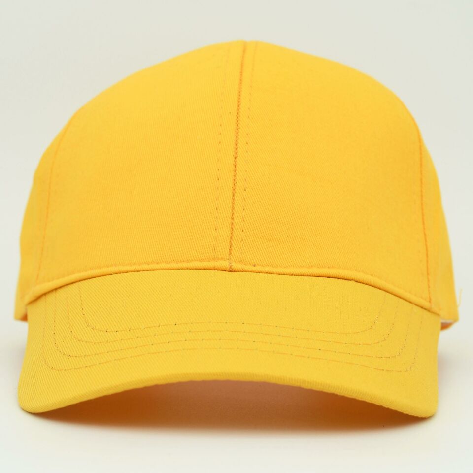 Unisex Ayarlanabilir Sarı Spor Basic Şapka