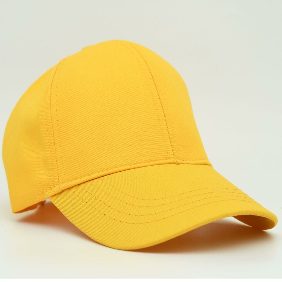 Unisex Ayarlanabilir Sarı Spor Basic Şapka