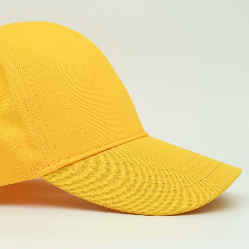 Unisex Ayarlanabilir Sarı Spor Basic Şapka